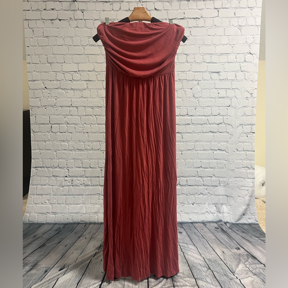 West Kei brick red strapless maxi dress size M